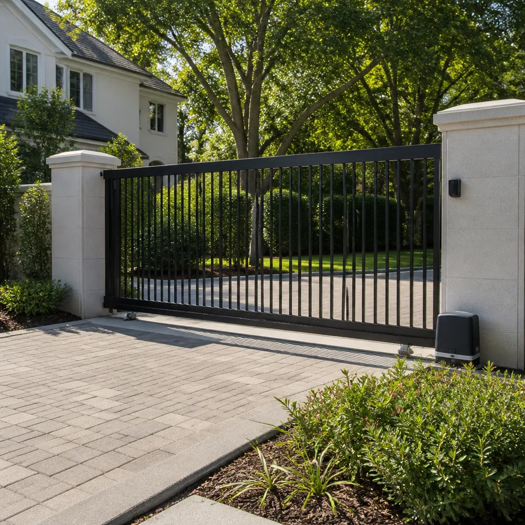 Sliding driveway gates